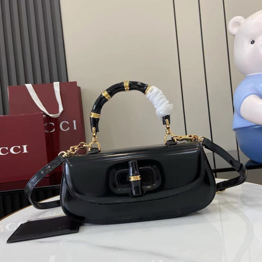 GC718 Gucci Bamboo Diva Medium Bag / 10.5"W x 5.1"H x 3.1"D / HIGHEST QUALITY VERSION