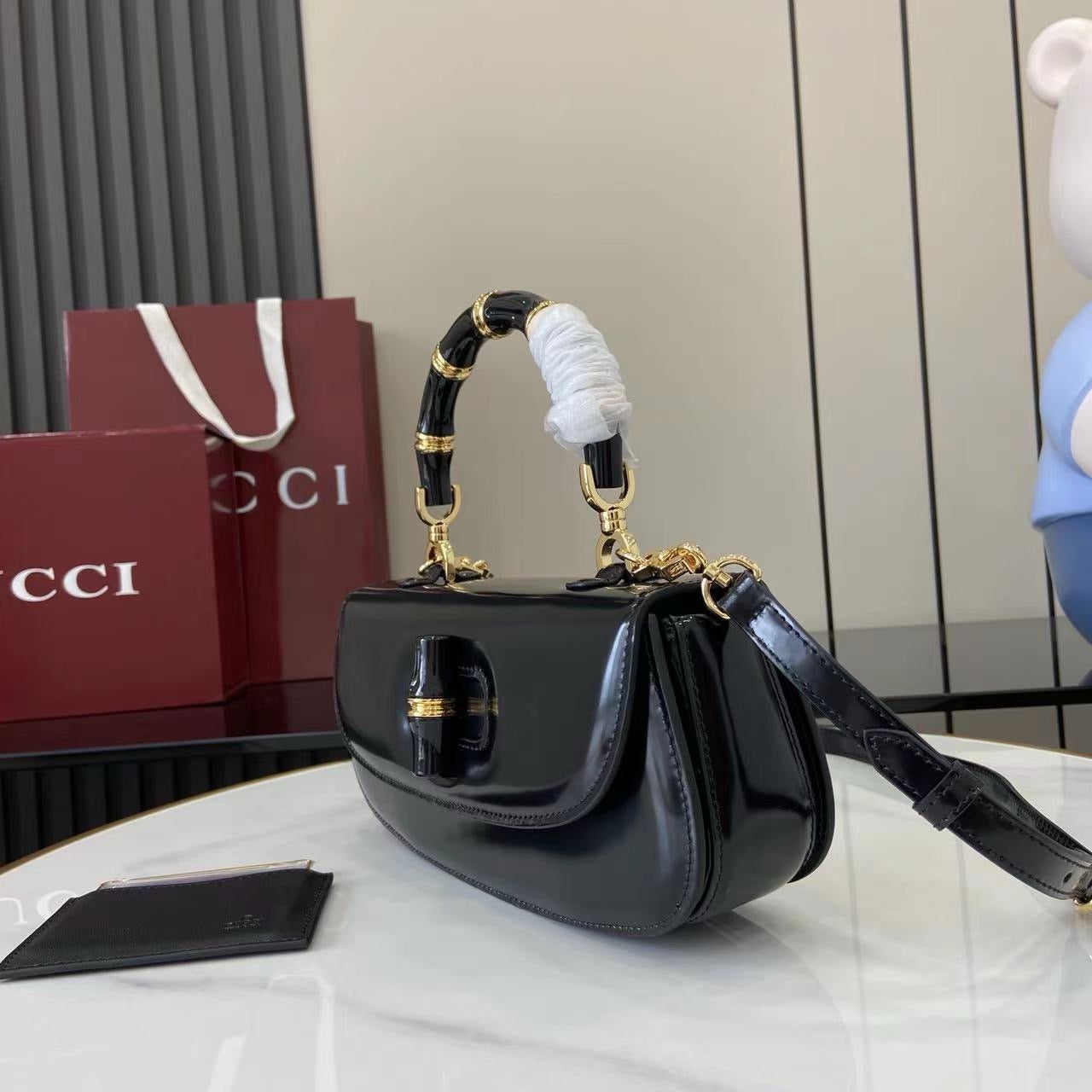 GC718 Gucci Bamboo Diva Medium Bag / 10.5"W x 5.1"H x 3.1"D / HIGHEST QUALITY VERSION