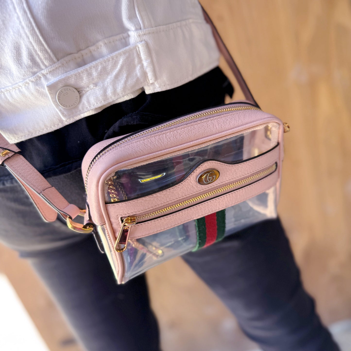 GUCCI Ophidia Mini Transparent Bag