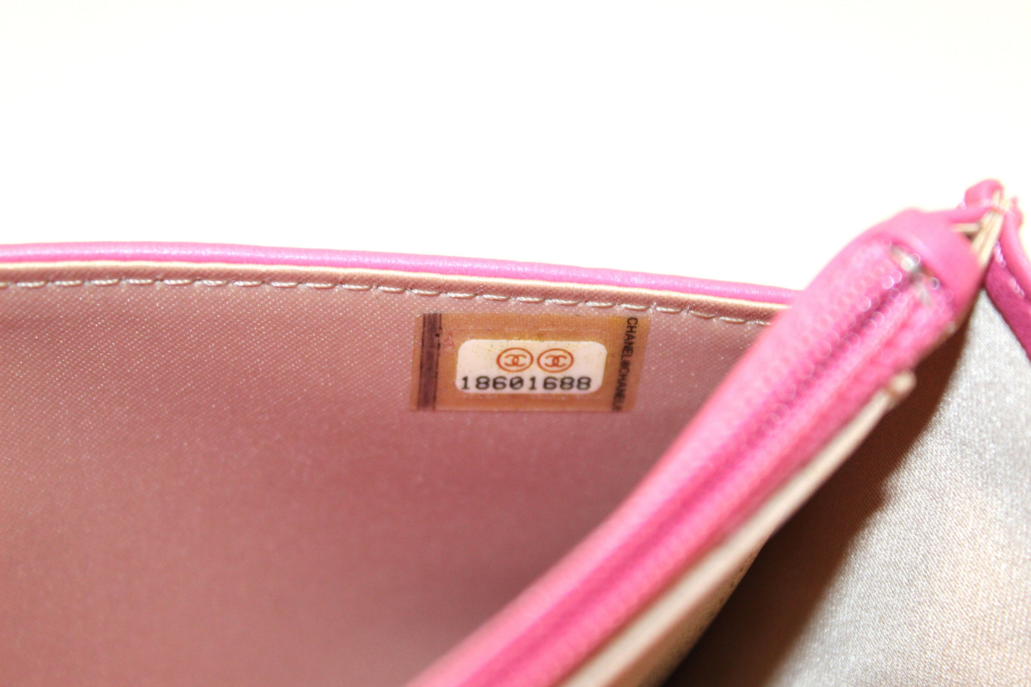 Chanel Pink Camellia Lambskin Leather Wallet On Chain/Clutch Bag