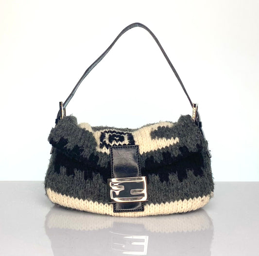 Preloved Fendi Sweater Knit Baguette