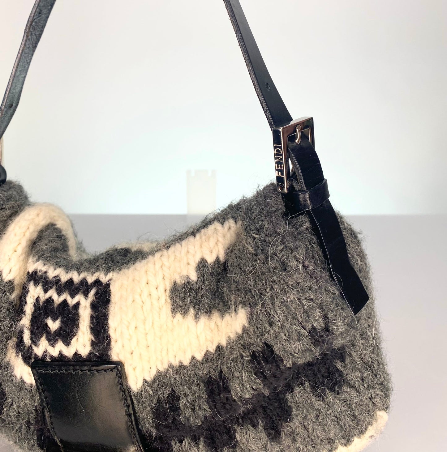 Preloved Fendi Sweater Knit Baguette
