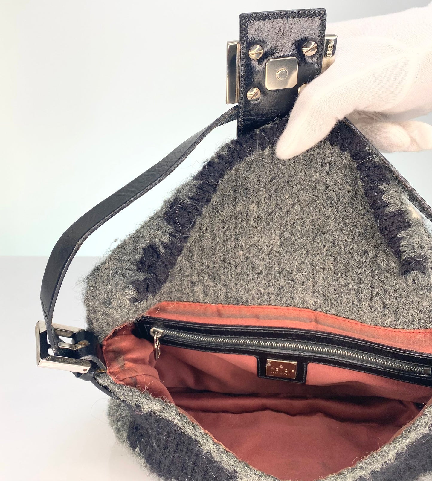 Preloved Fendi Sweater Knit Baguette