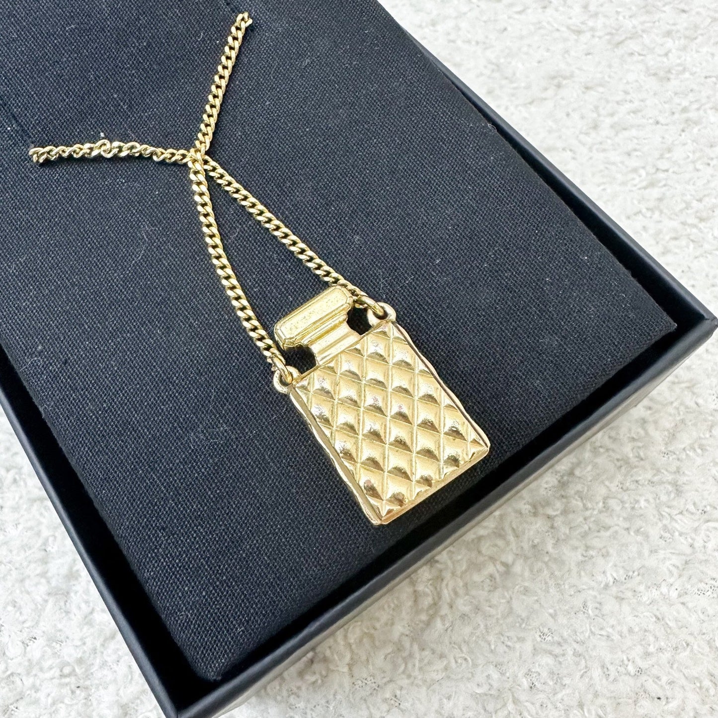 Chanel 20A Perfume Bottle Necklace in AGHW