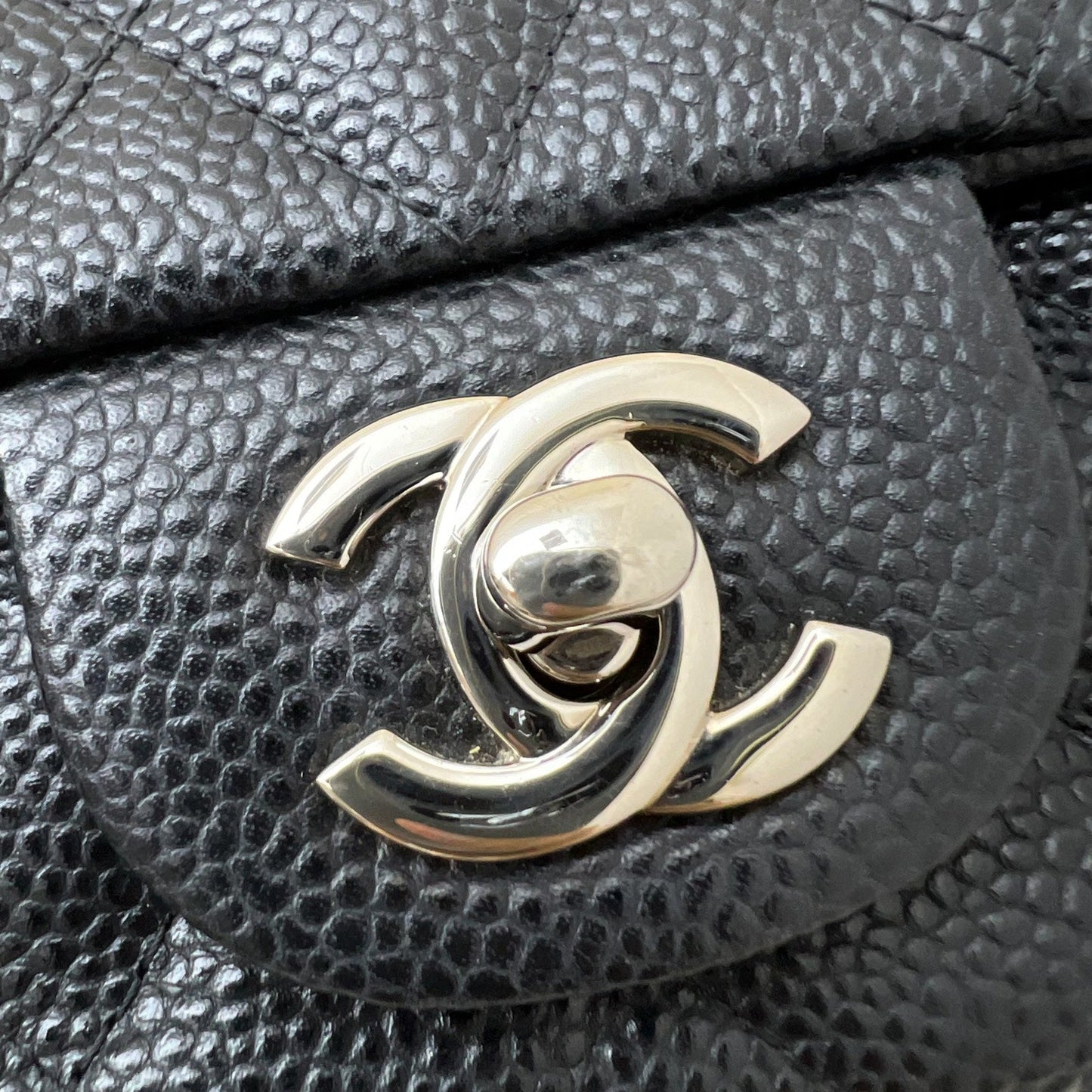 Chanel Classic Square Mini Flap in Black Caviar and SHW