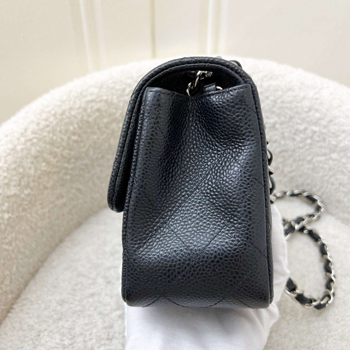 Chanel Classic Square Mini Flap in Black Caviar and SHW