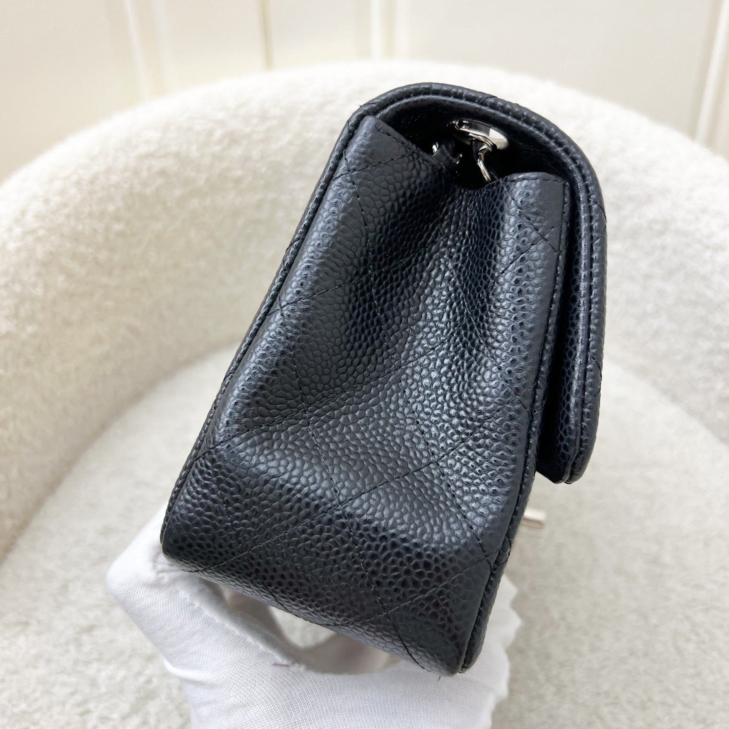 Chanel Classic Square Mini Flap in Black Caviar and SHW