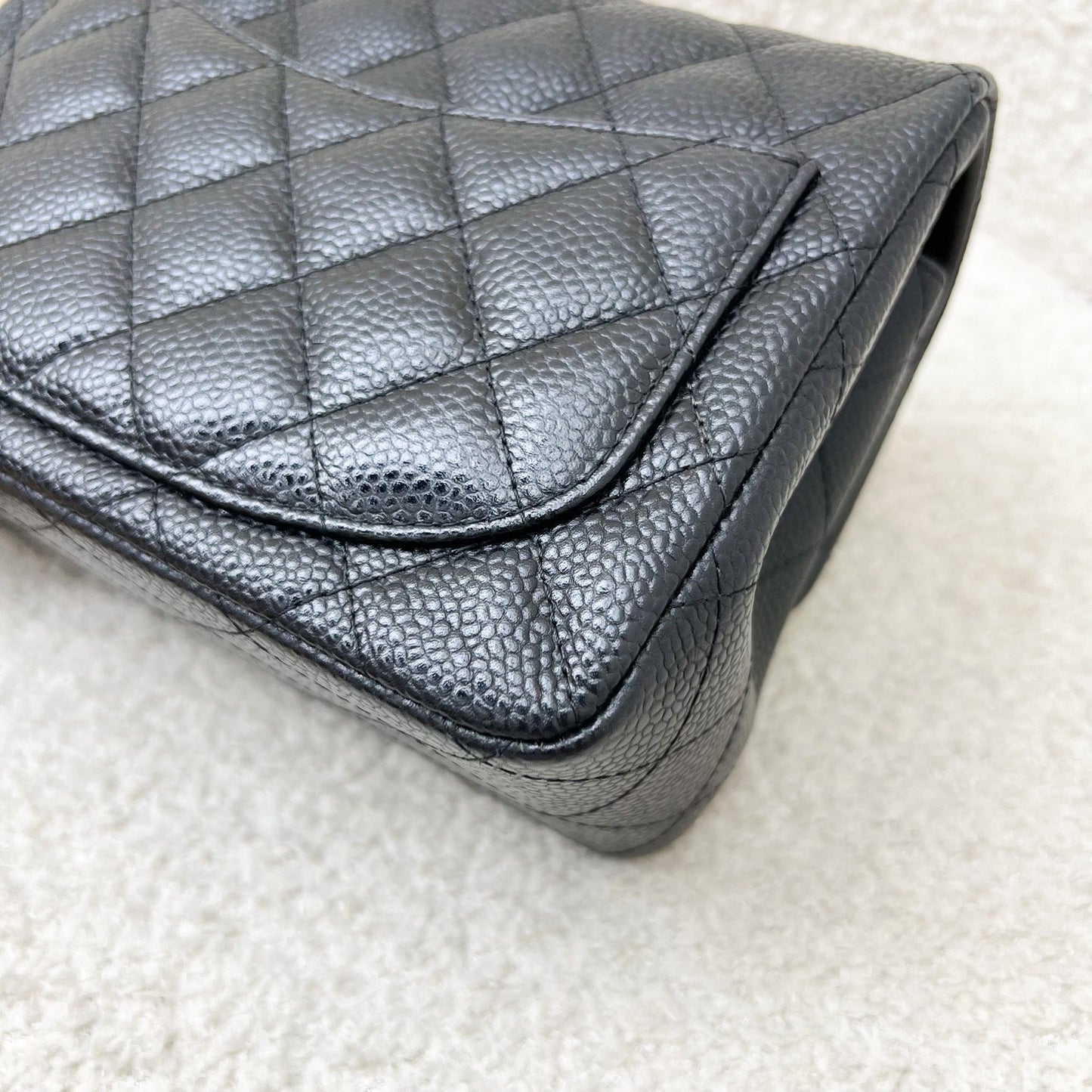Chanel Classic Square Mini Flap in Black Caviar and SHW
