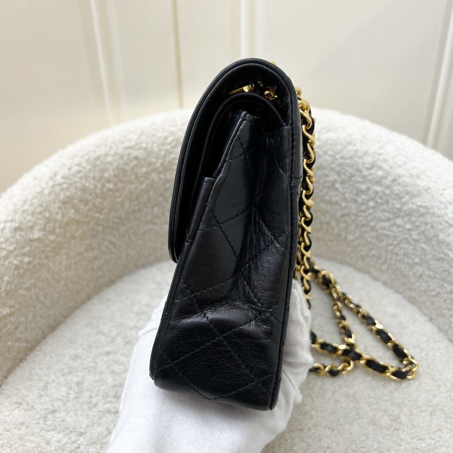 Chanel Vintage Seasonal Small Flap with 2-tone Turn Lock and 24K Gold-Plated HW