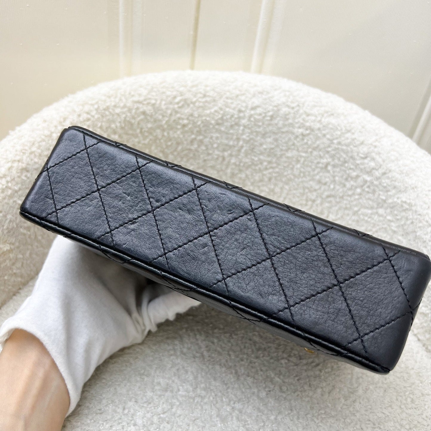 Chanel Vintage Seasonal Small Flap with 2-tone Turn Lock and 24K Gold-Plated HW