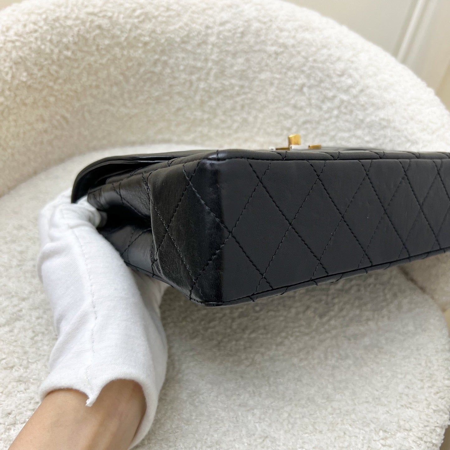 Chanel Vintage Seasonal Small Flap with 2-tone Turn Lock and 24K Gold-Plated HW