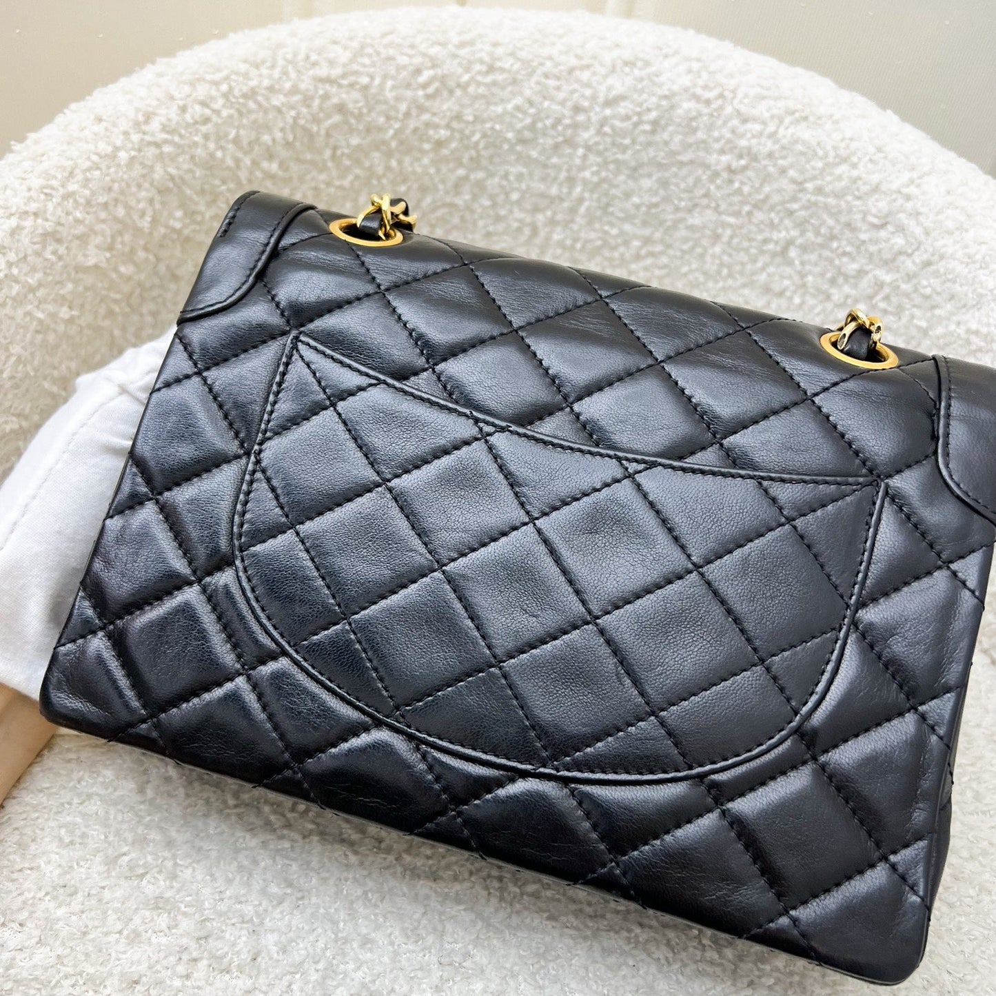 Chanel Vintage Seasonal Small Flap with 2-tone Turn Lock and 24K Gold-Plated HW