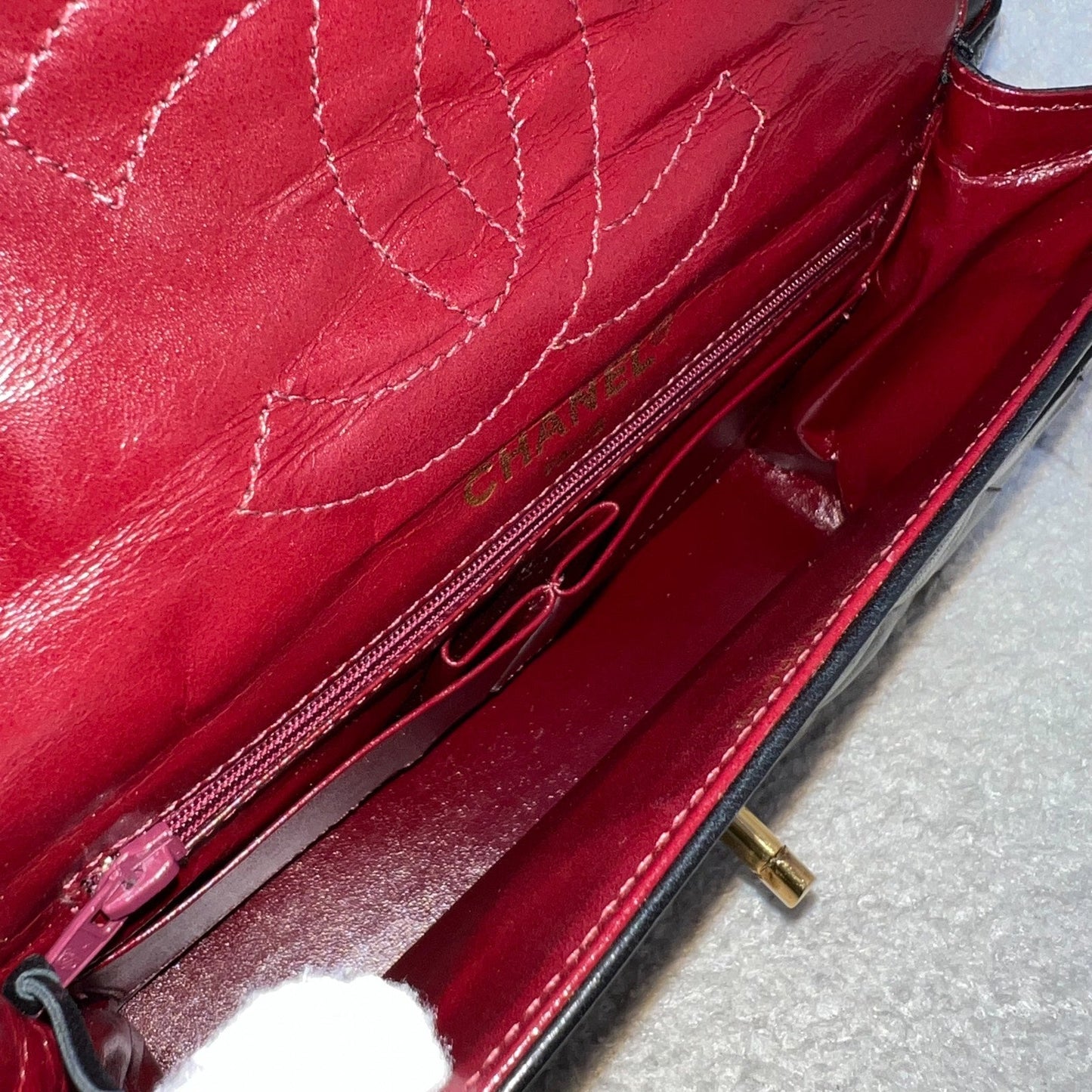 Chanel Vintage Seasonal Small Flap with 2-tone Turn Lock and 24K Gold-Plated HW