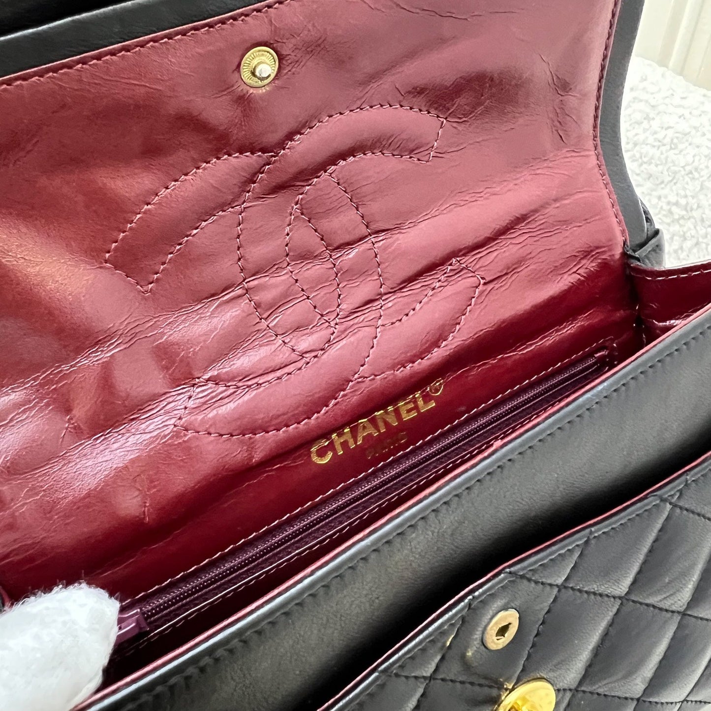 Chanel Vintage Seasonal Small Flap with 2-tone Turn Lock and 24K Gold-Plated HW