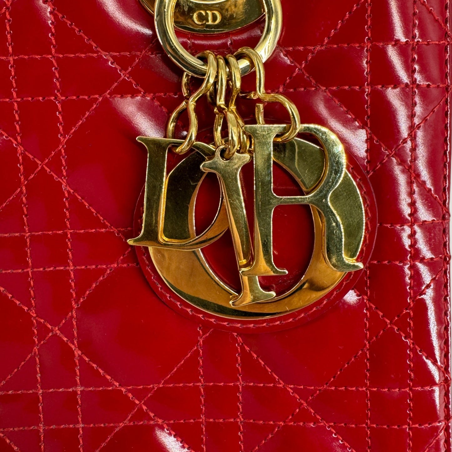 LADY DIOR BAG | RED PATENT