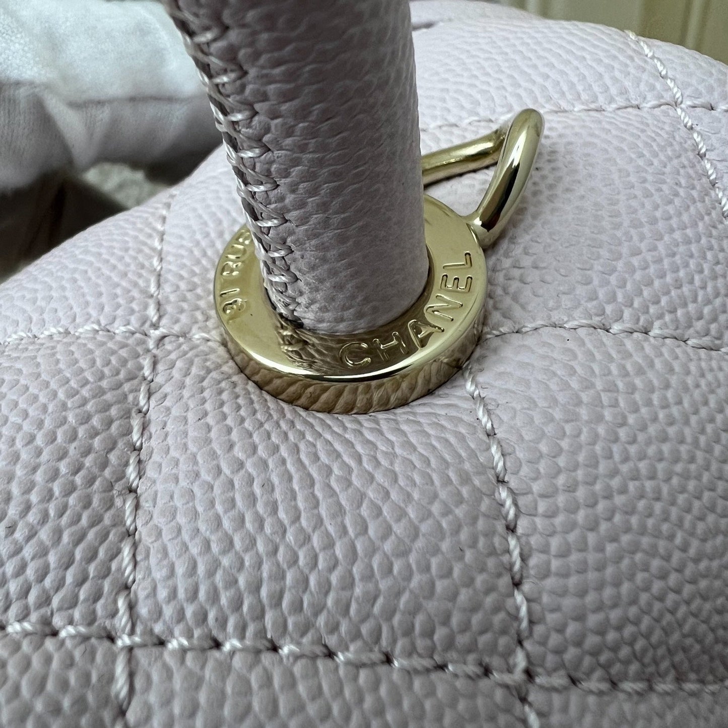 Chanel Medium 29cm Coco Handle in 20A Lilac Caviar and LGHW