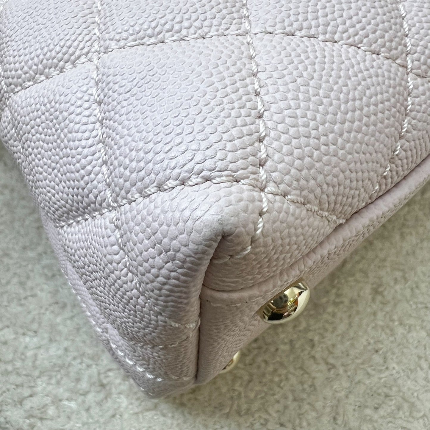 Chanel Medium 29cm Coco Handle in 20A Lilac Caviar and LGHW