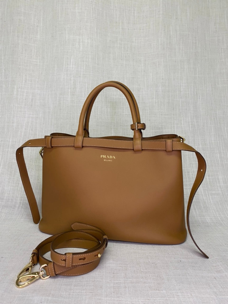 Prada Buckle Bag Medium Double Belt