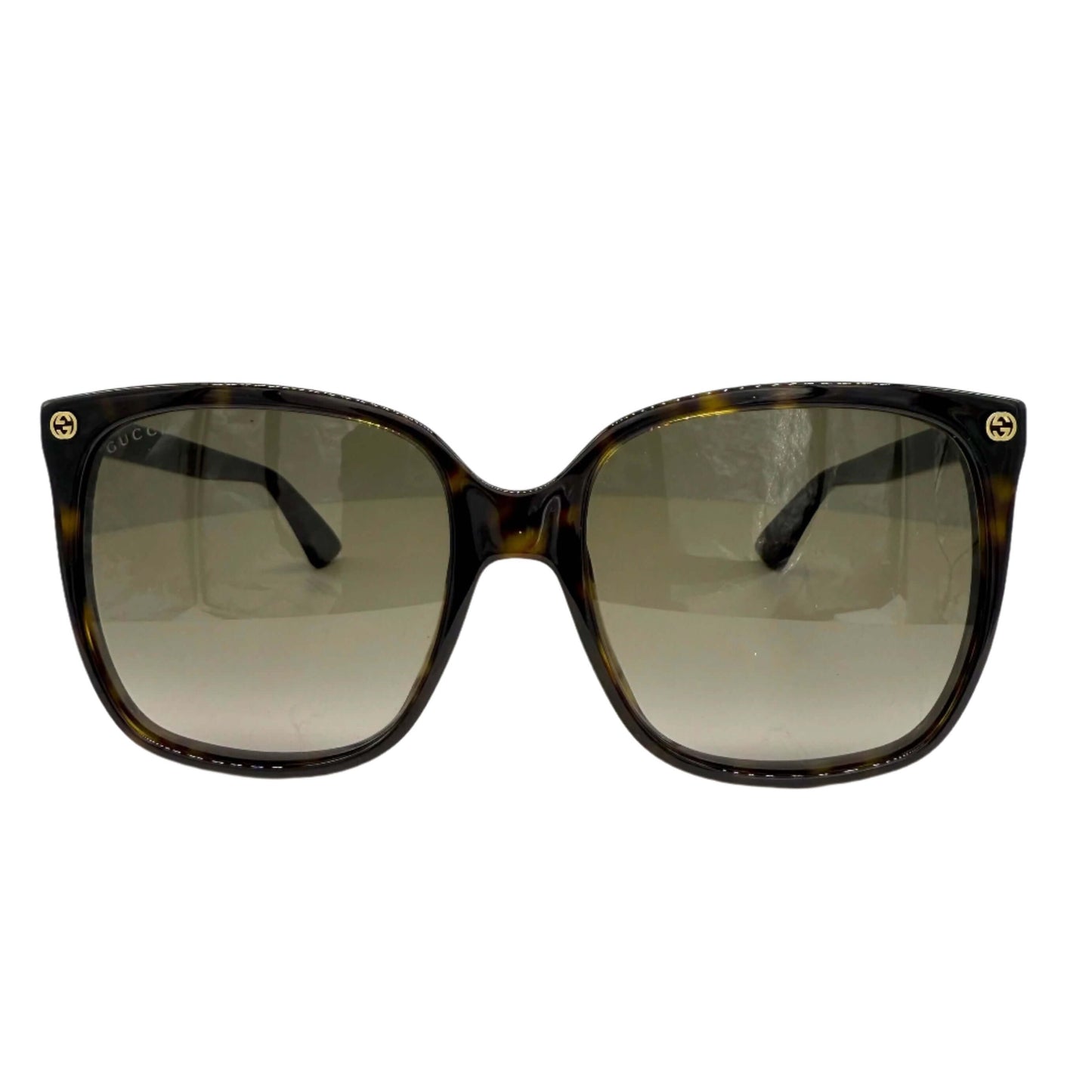 Gucci GG0022S Cat Eye Sunglasses in Havana with Brown Lenses
