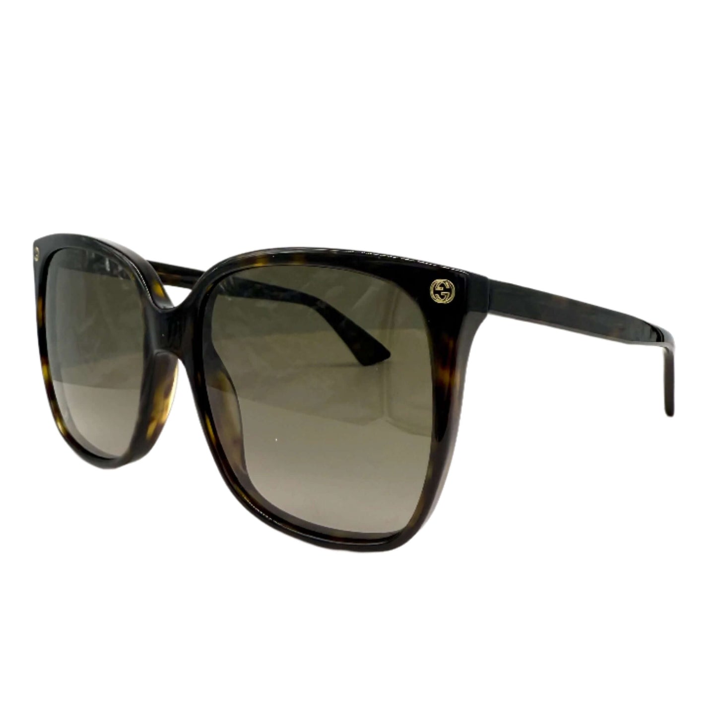 Gucci GG0022S Cat Eye Sunglasses in Havana with Brown Lenses