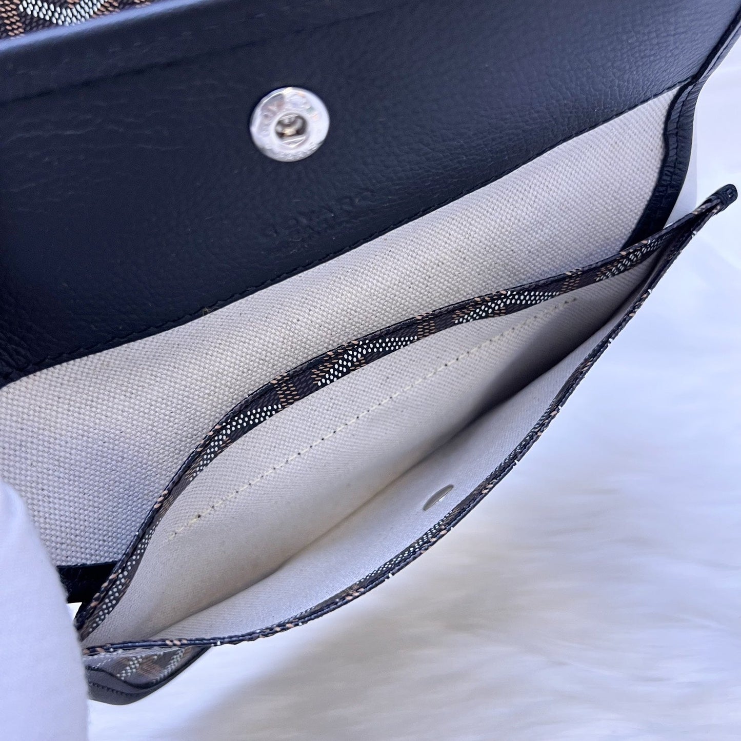 [Havik ShopsNew] Goyard Saint Louis PM Tote in Black Signature Goyardine Canvas