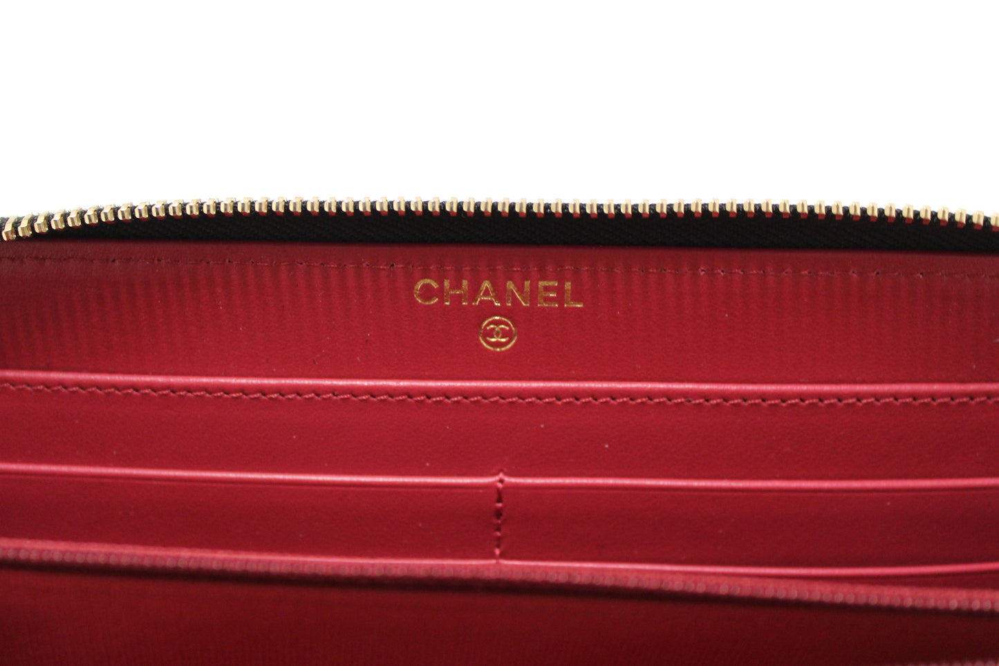 Chanel 19 Black Quilted Lambskin Leather Long Zip Around Wallet