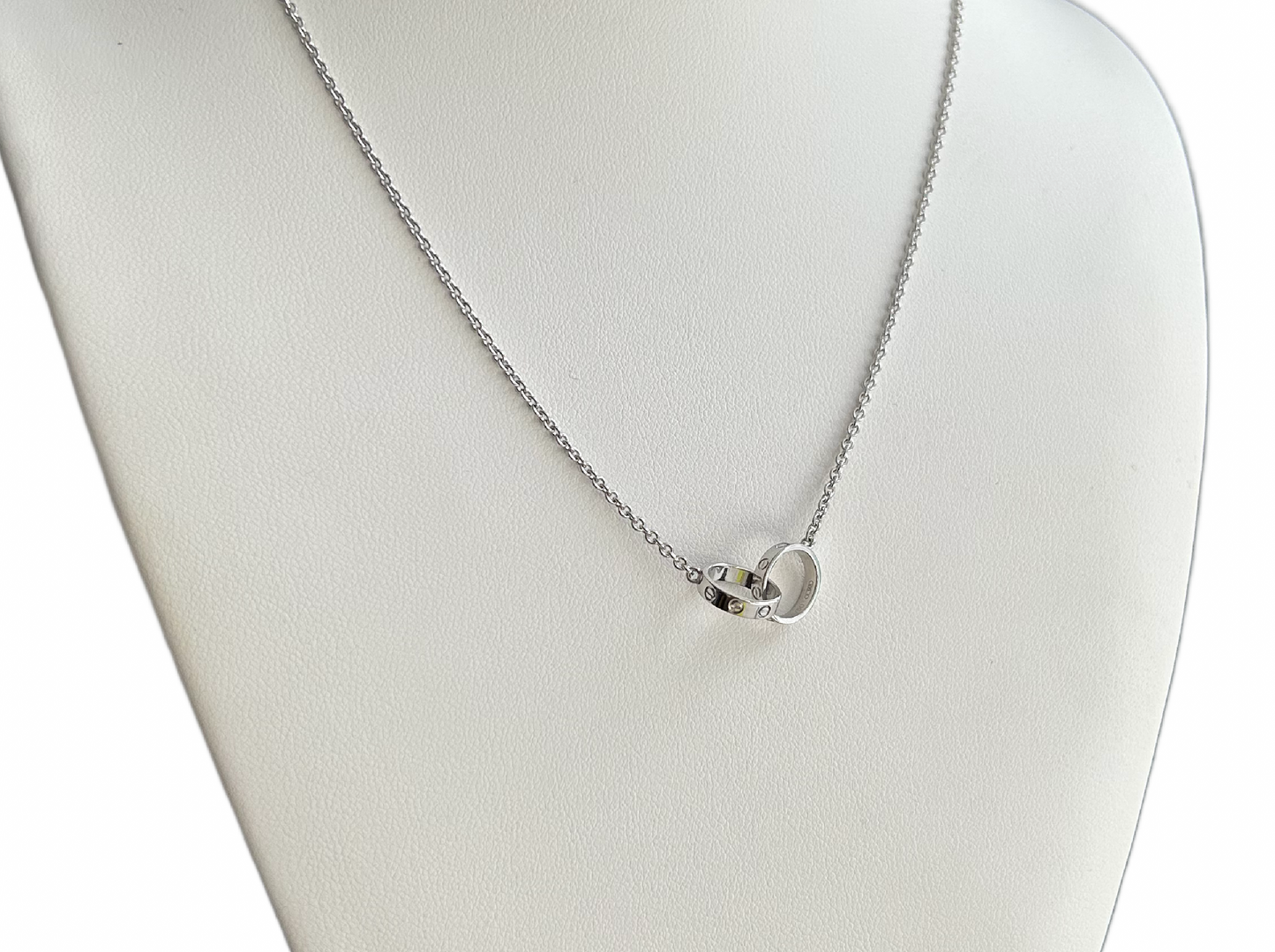 18k White Gold Love Necklace