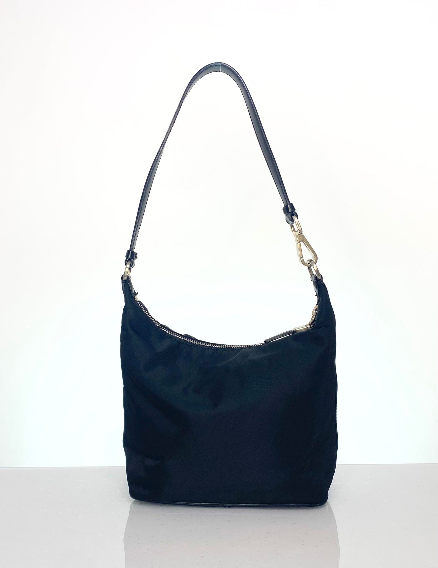 Vintage Prada Nylon Hobo w/ Hook Strap