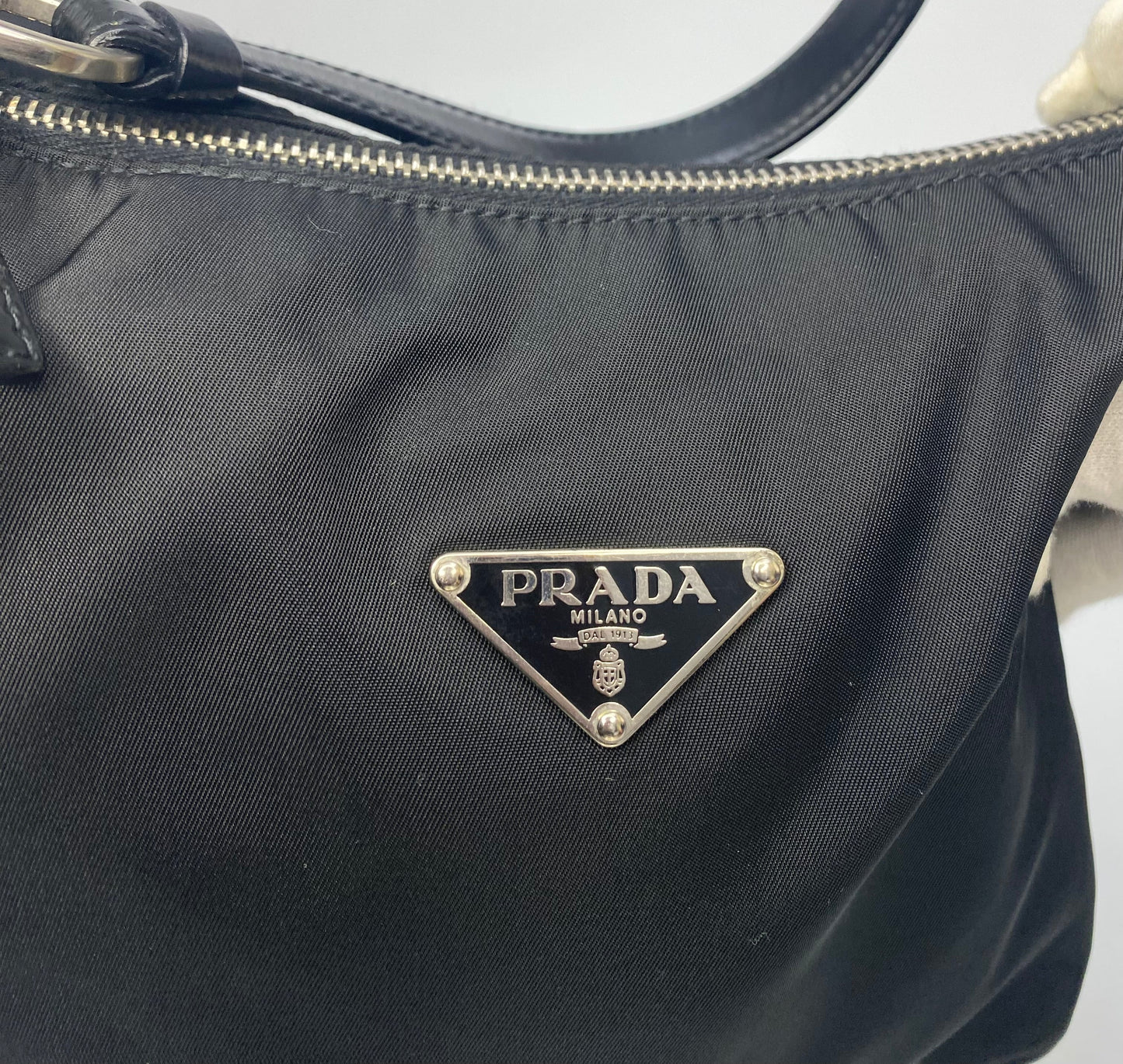 Vintage Prada Nylon Hobo w/ Hook Strap
