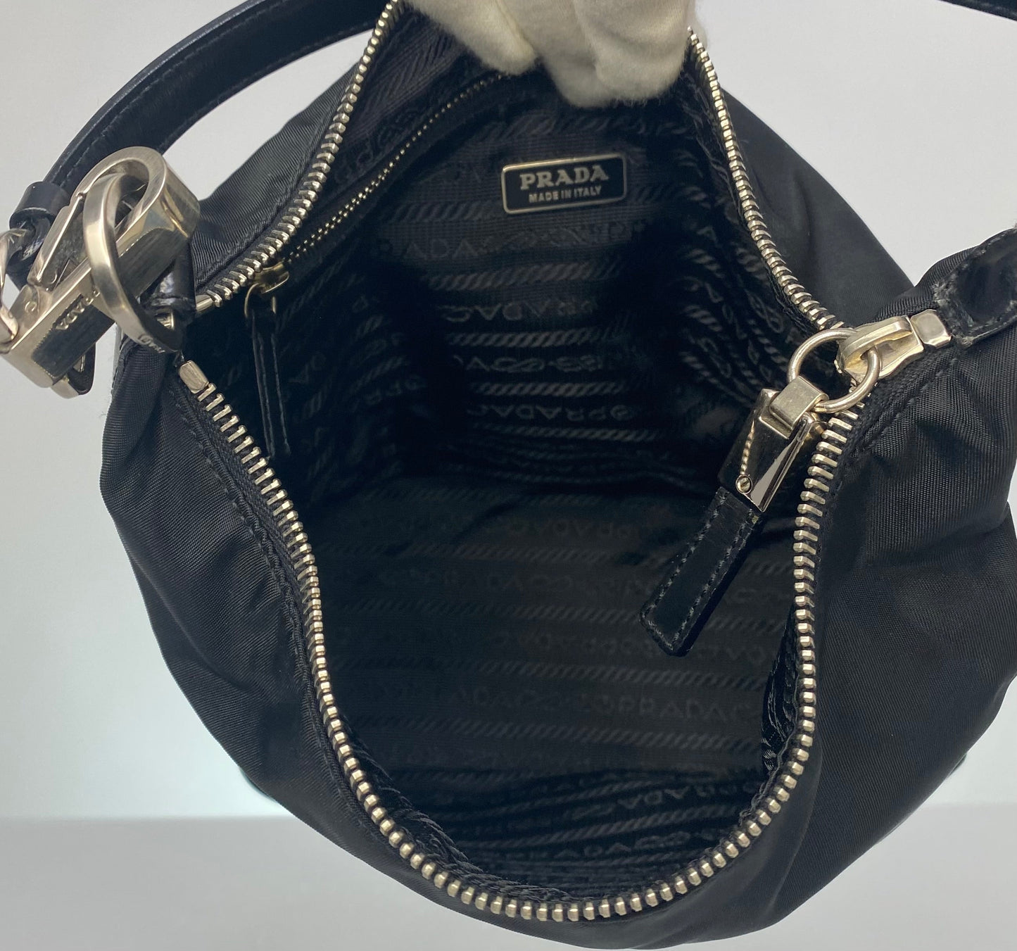 Vintage Prada Nylon Hobo w/ Hook Strap