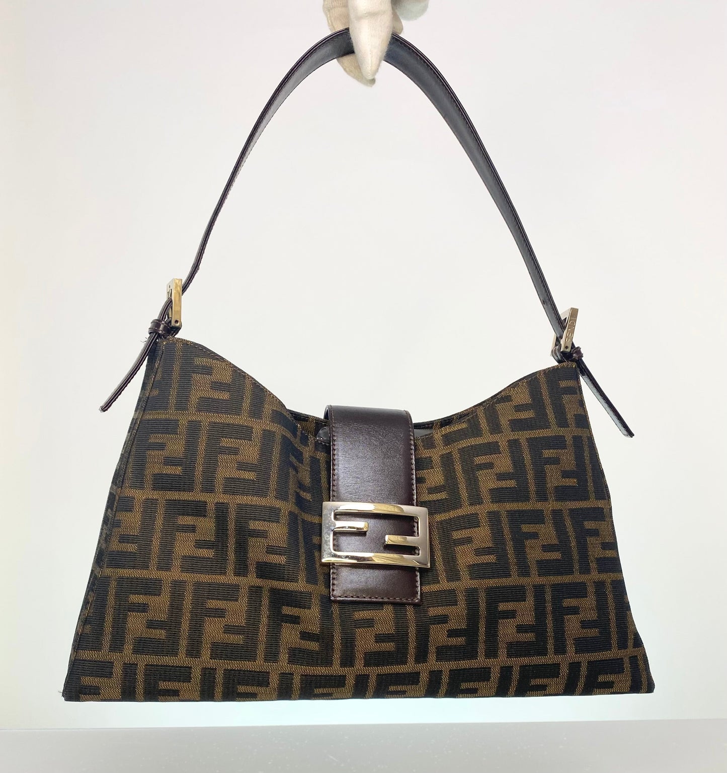 Vintage Fendi Zucca Shoulder Bag
