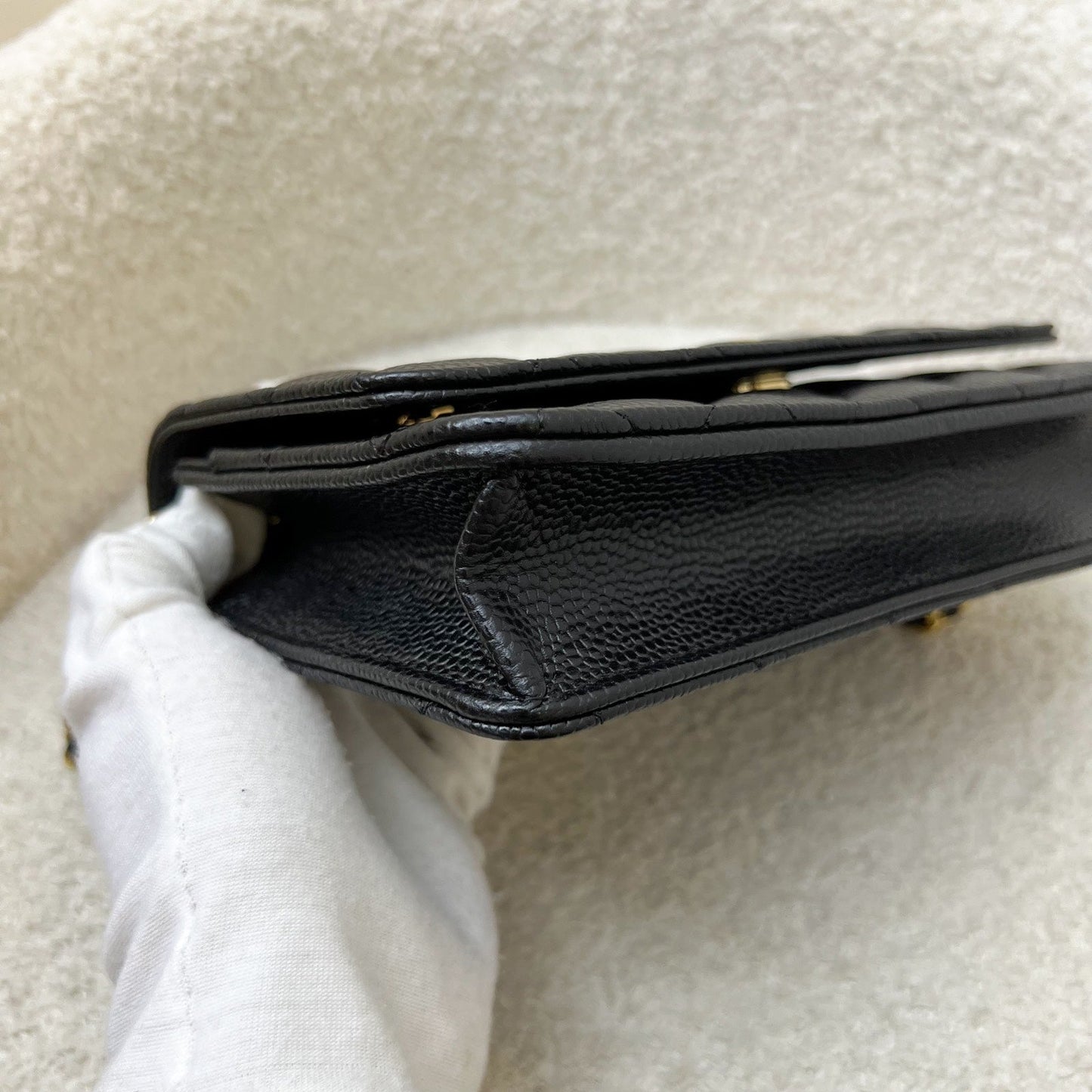 Chanel Classic Wallet on Chain WOC in Black Caviar and GHW