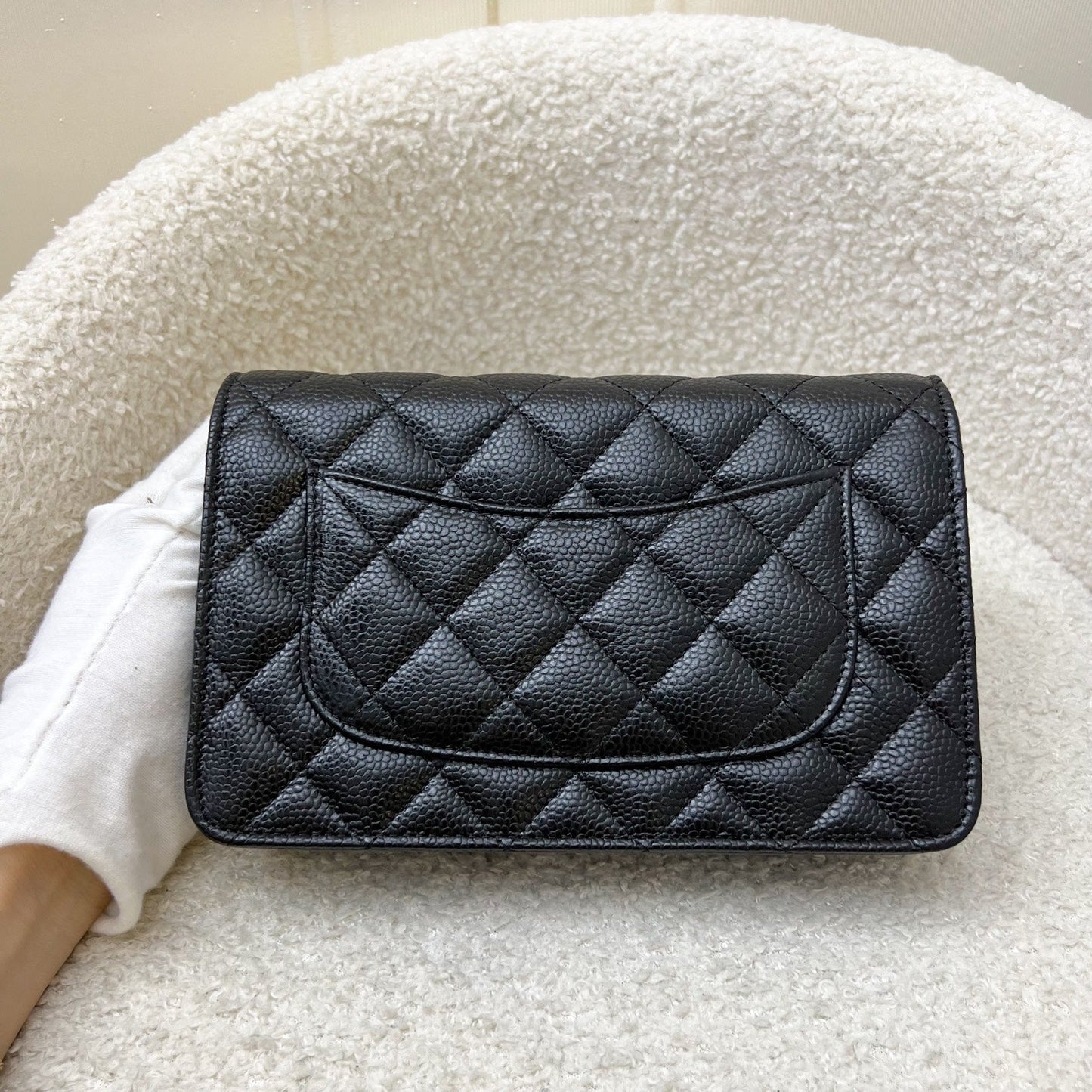 Chanel Classic Wallet on Chain WOC in Black Caviar and GHW