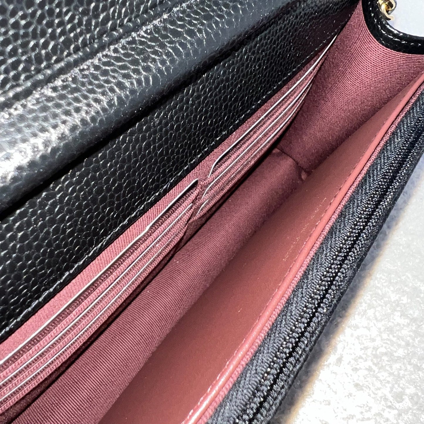 Chanel Classic Wallet on Chain WOC in Black Caviar and GHW