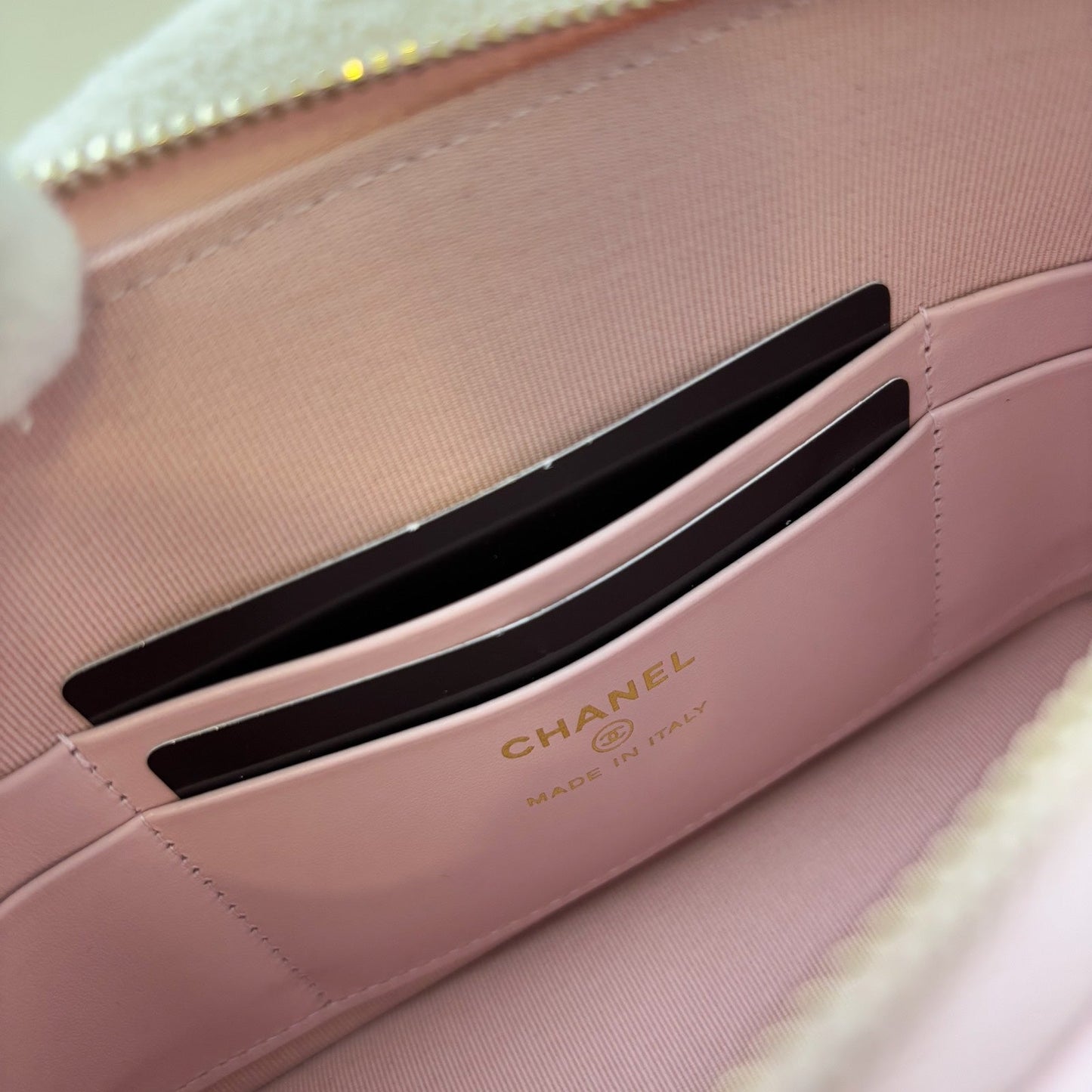 Chanel 24K Medium Pouch / Clutch with Chain in Sakura Pink Caviar and LGHW (Model: AP4016)