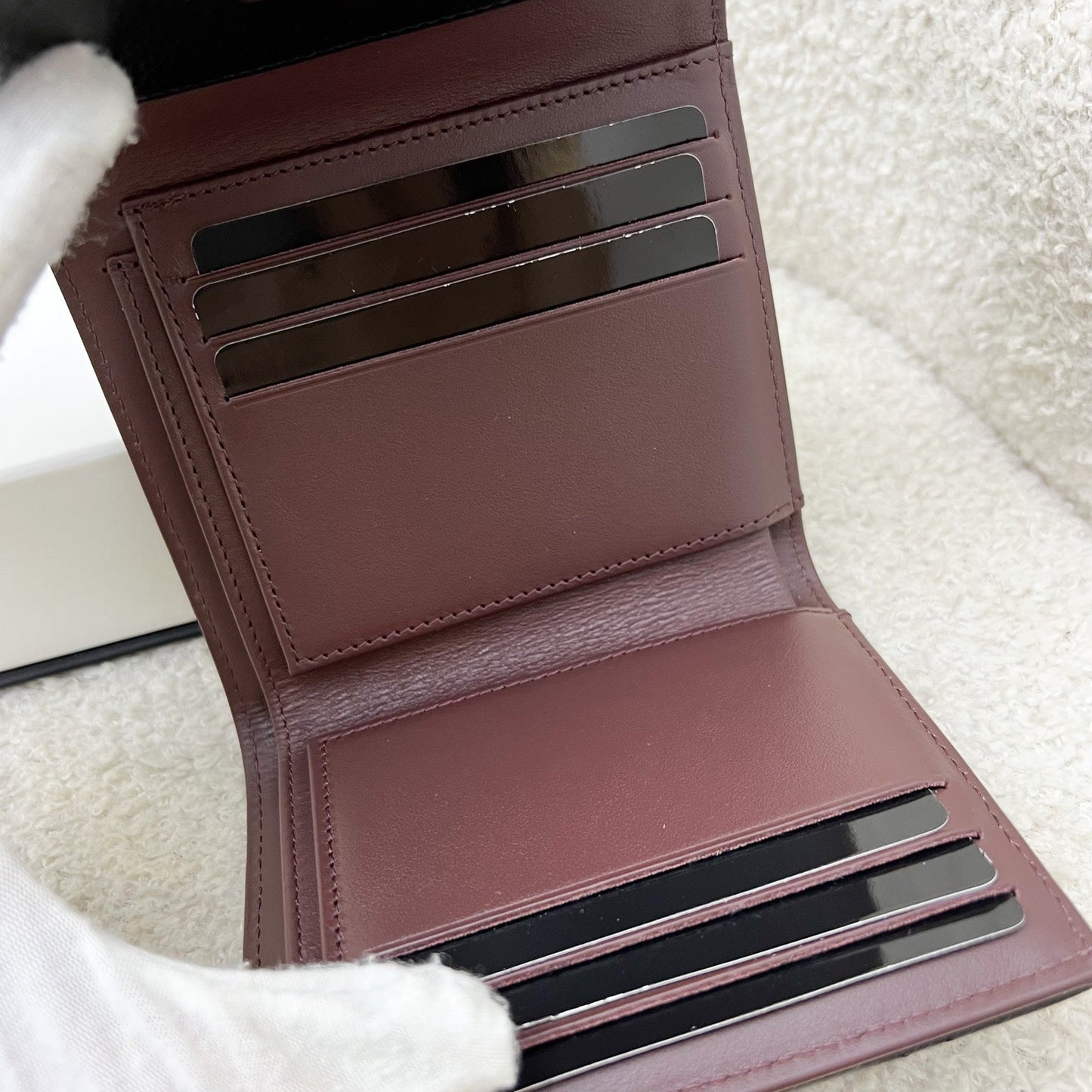 Chanel Classic Trifold Compact Wallet in Black Caviar and LGHW (AP0231)