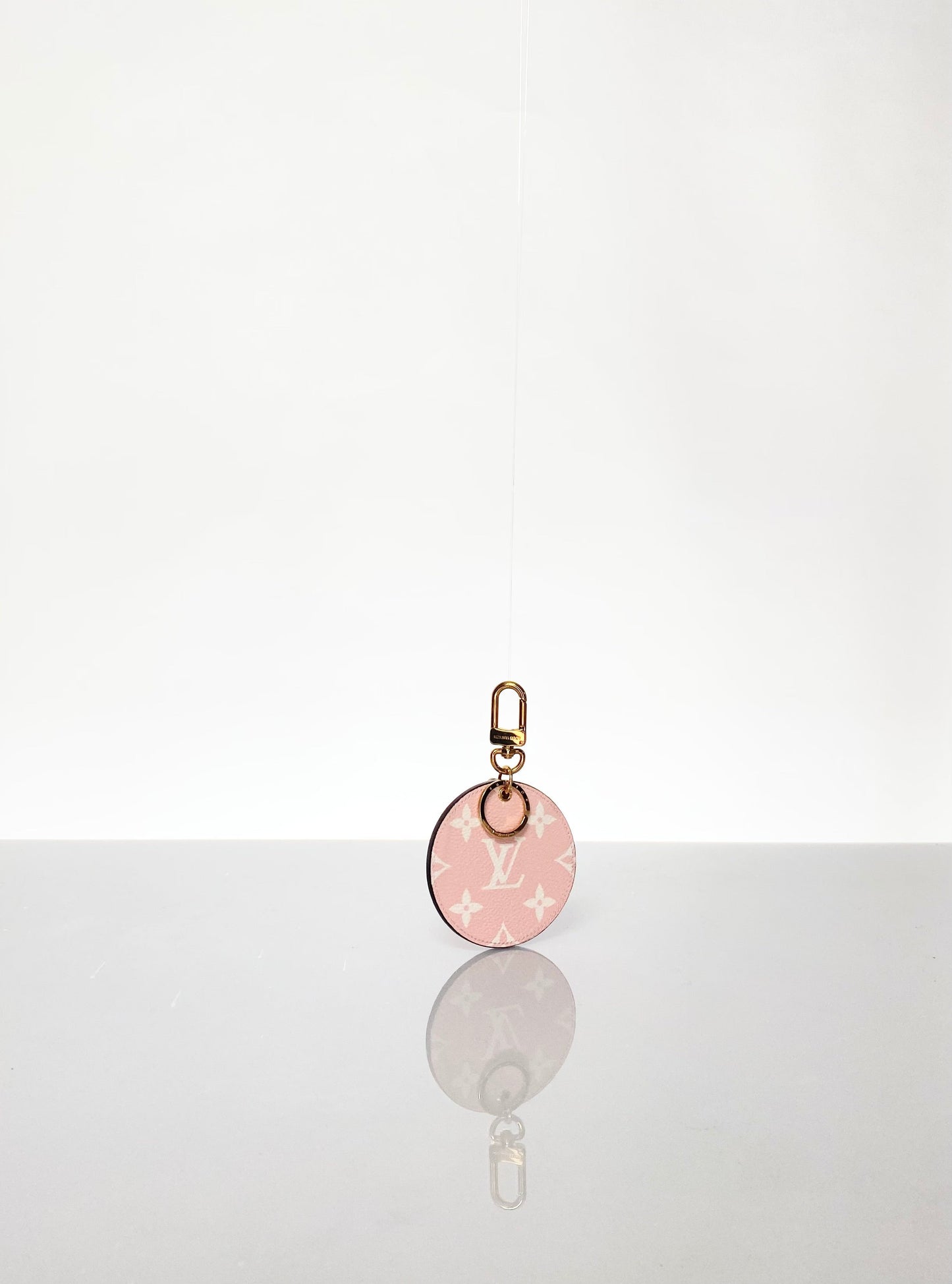 Louis Vuitton Leather Circle Bag Charm Keychain