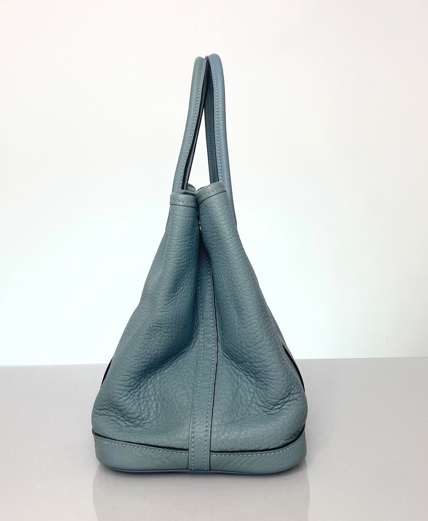 Preloved Hermes Garden Party PM 30 Blue Lin Negonda