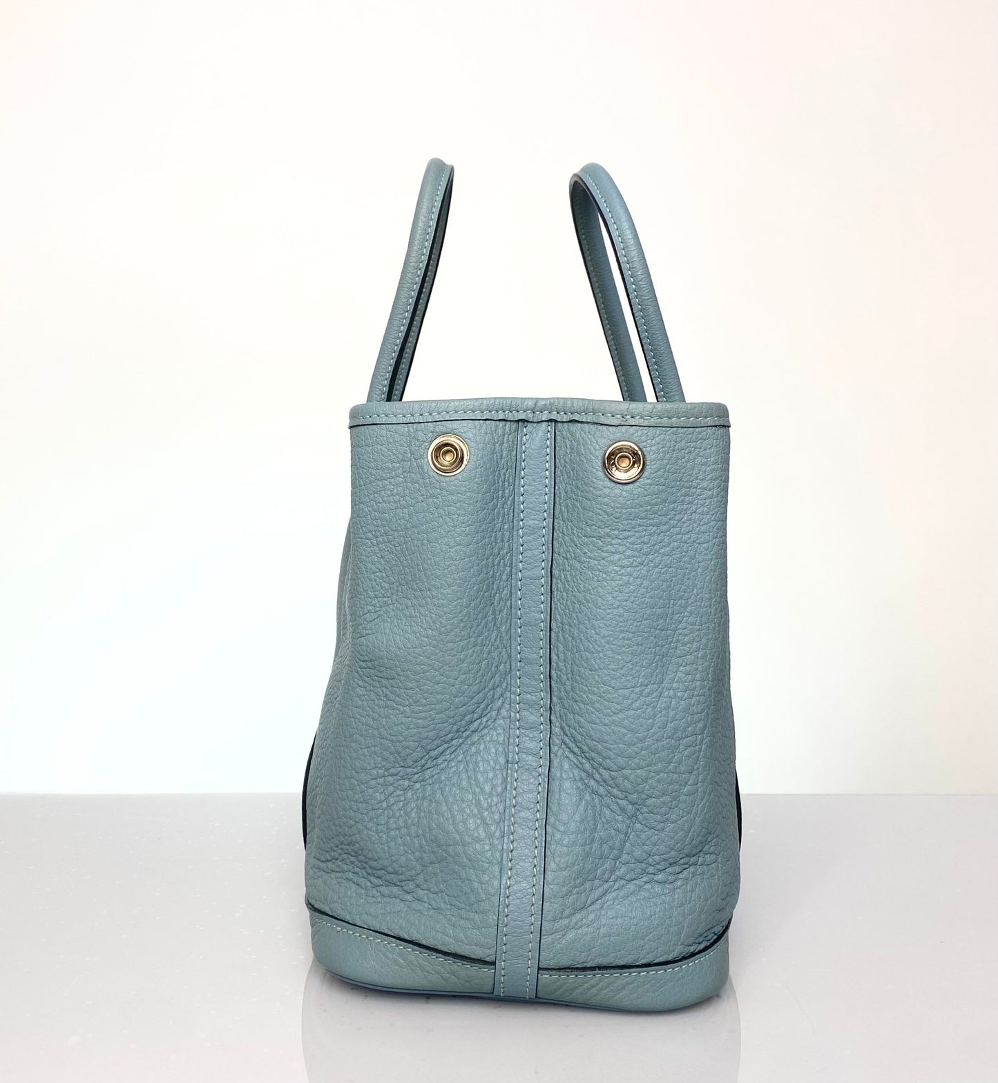 Preloved Hermes Garden Party PM 30 Blue Lin Negonda