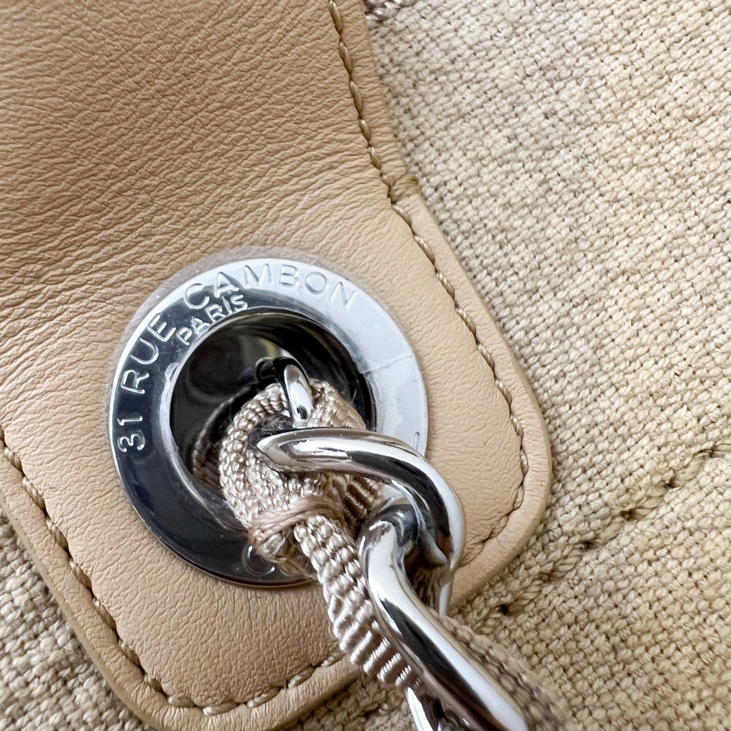 Chanel Large Deauville Tote in 22C Beige Fabric SHW