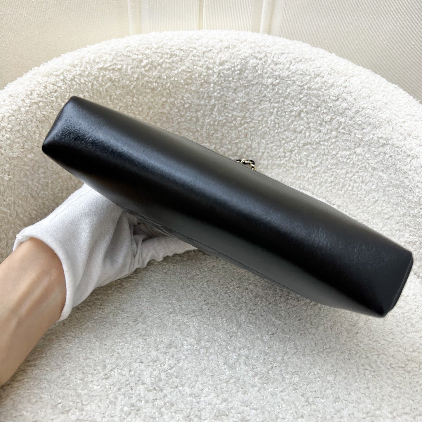 Chanel 31 Nano Shopping Bag in 25P Black Shiny Calfskin and LGHW (Model: AP3656)