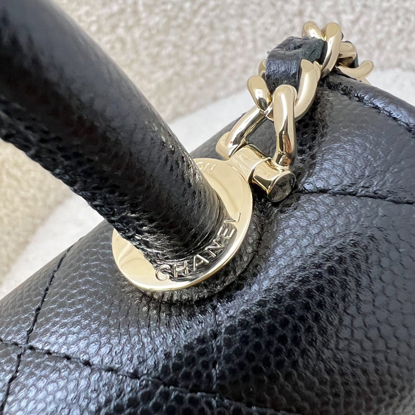 Chanel Micro Coco Handle Flap Bag in Black Caviar and LGHW (AP4244)