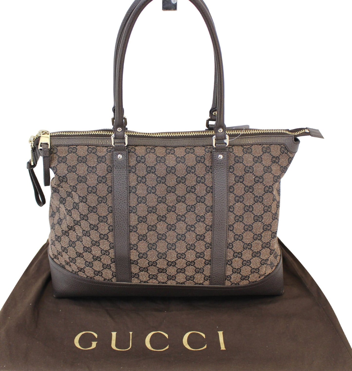 GUCCI GG Canvas 327793 Dark Brown Shoulder Handbag