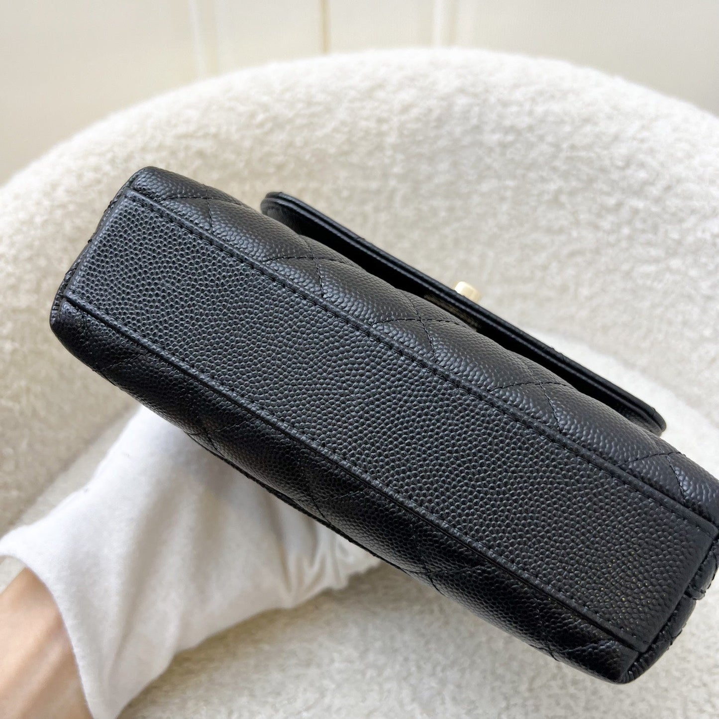 Chanel Micro Coco Handle Flap Bag in Black Caviar and LGHW (AP4244)