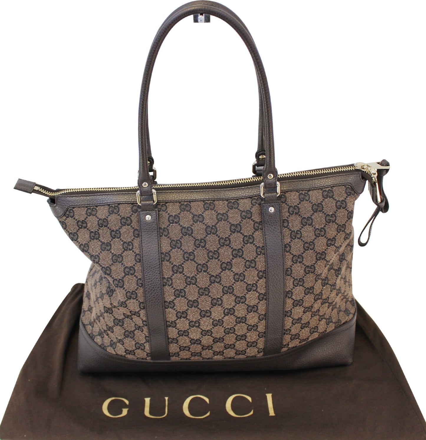 GUCCI GG Canvas 327793 Dark Brown Shoulder Handbag
