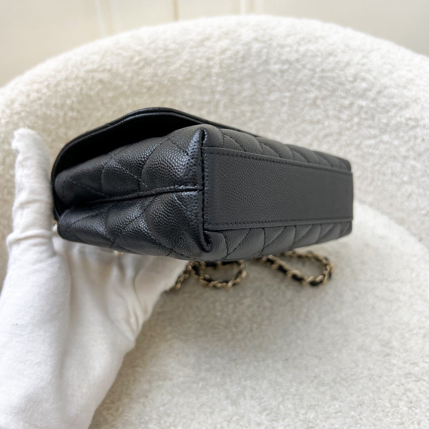 Chanel Micro Coco Handle Flap Bag in Black Caviar and LGHW (AP4244)