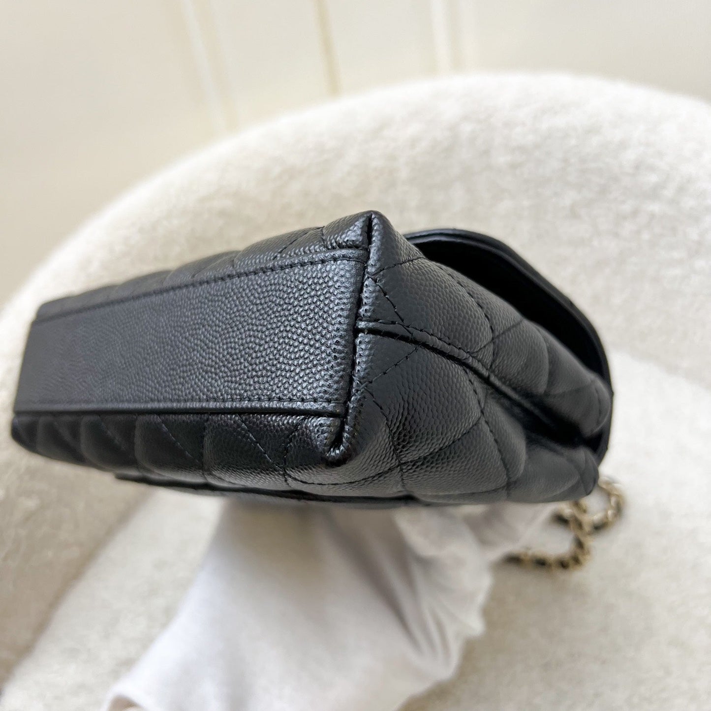 Chanel Micro Coco Handle Flap Bag in Black Caviar and LGHW (AP4244)