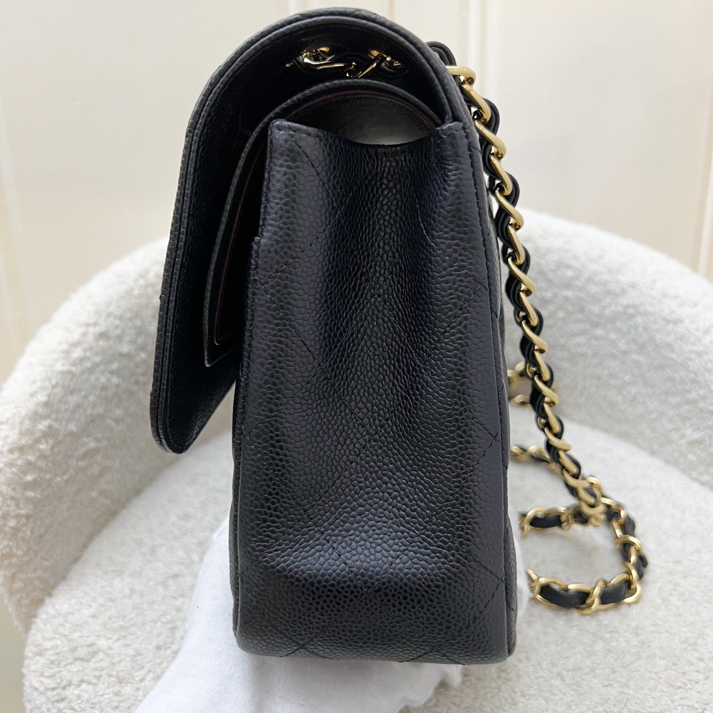 Chanel Jumbo Classic Flap DF in Black Caviar and GHW