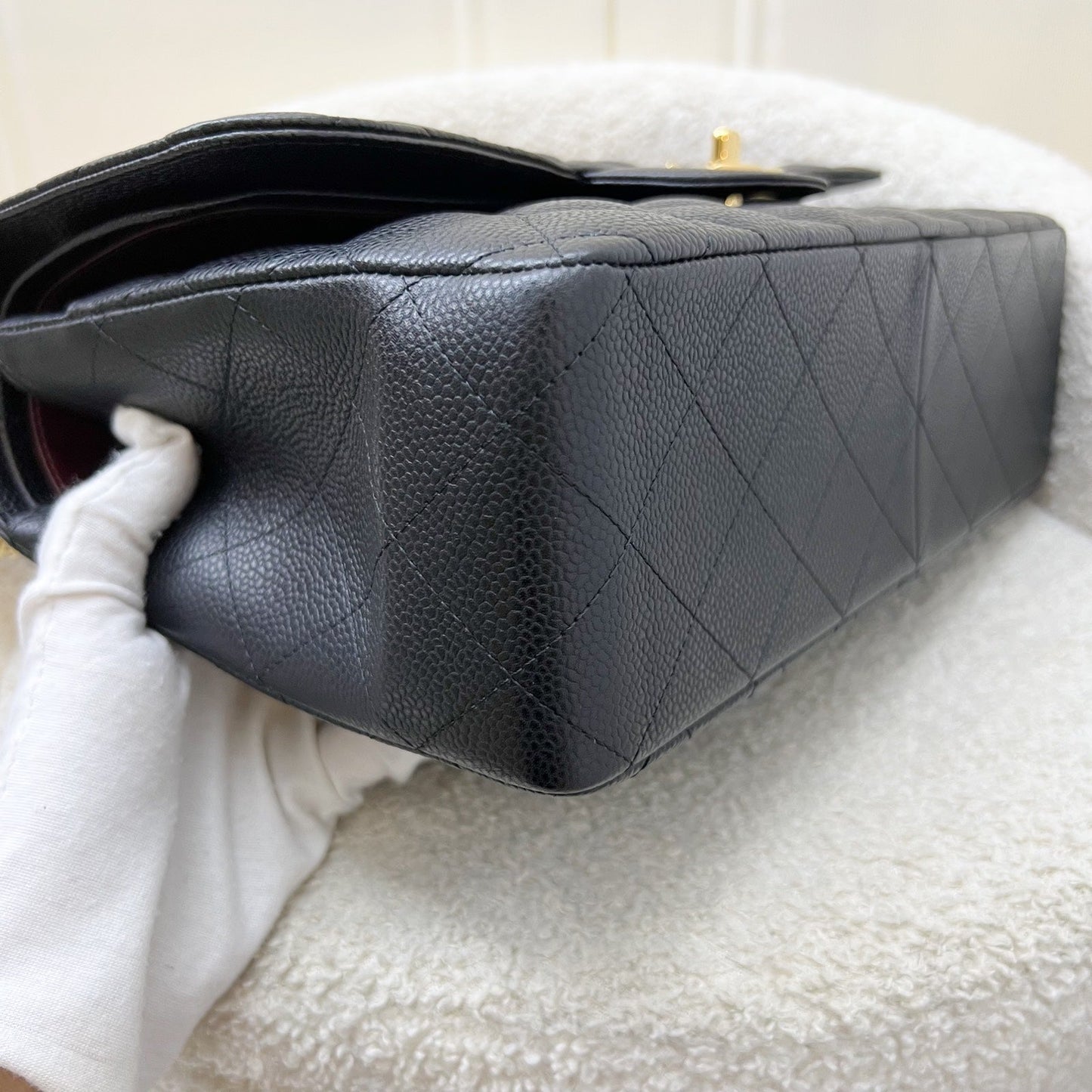 Chanel Jumbo Classic Flap DF in Black Caviar and GHW