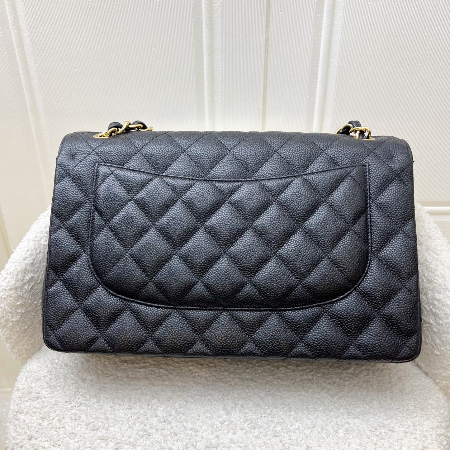 Chanel Jumbo Classic Flap DF in Black Caviar and GHW